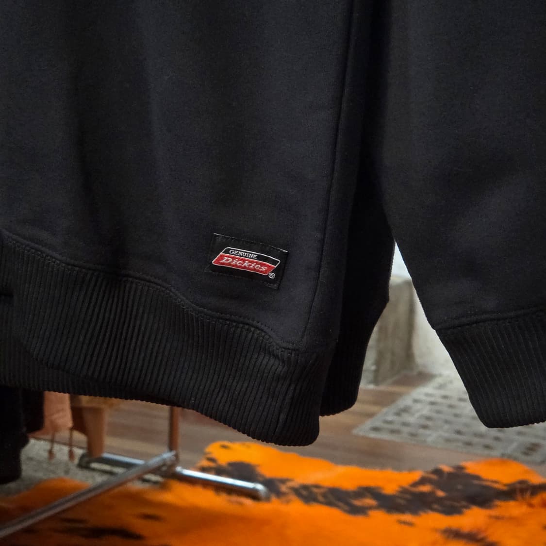 JPN 디키즈 빅로고 오버핏 블랙 맨투맨 상품이미지7