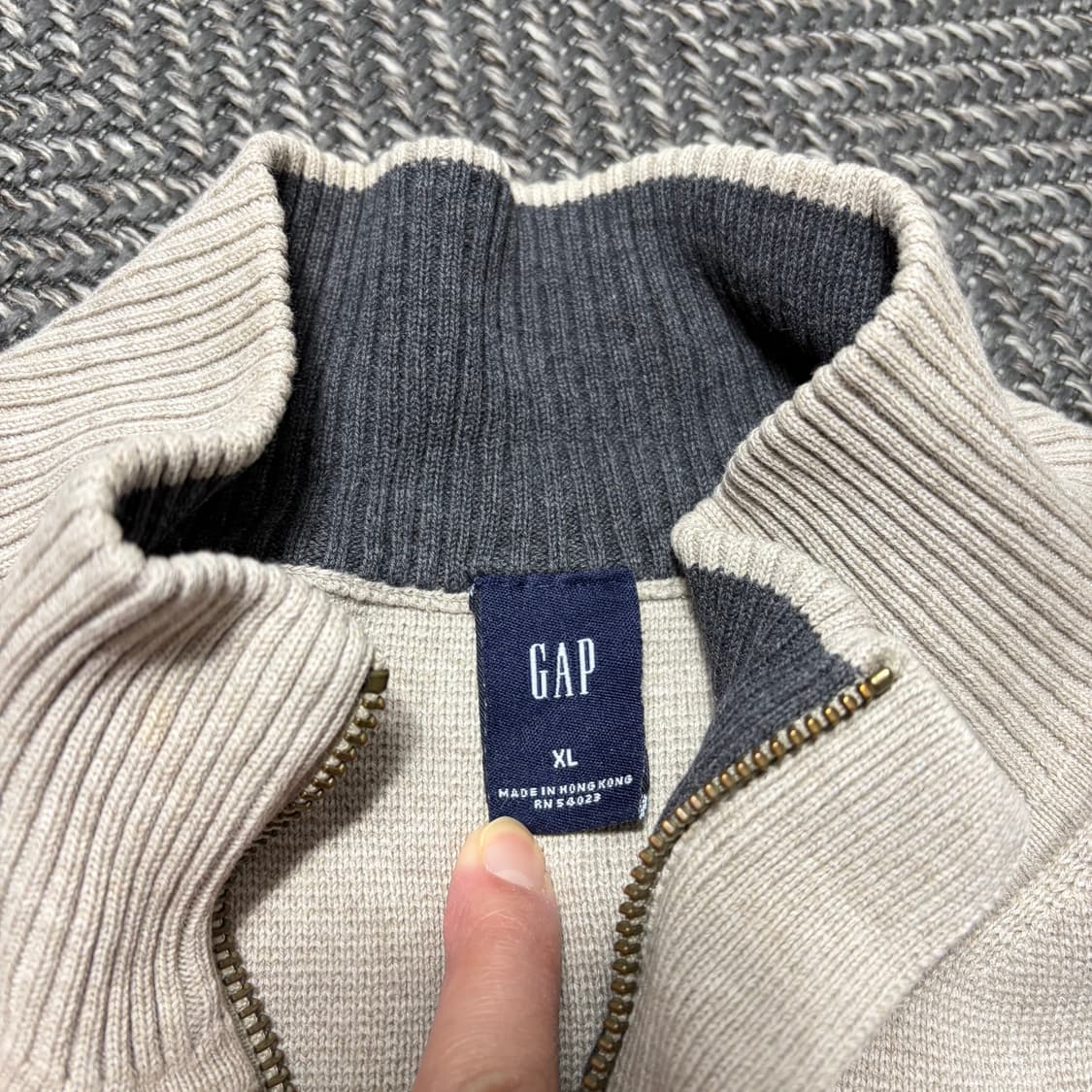00s 갭 하프 집업 니트(XL) 상품이미지5