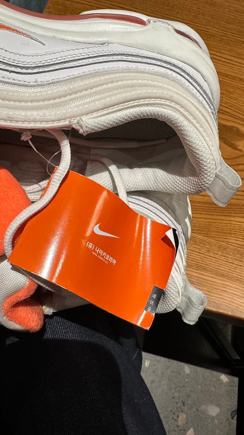 260 US9 나이키 에어 맥스 97 화이트 새제품 상품이미지4