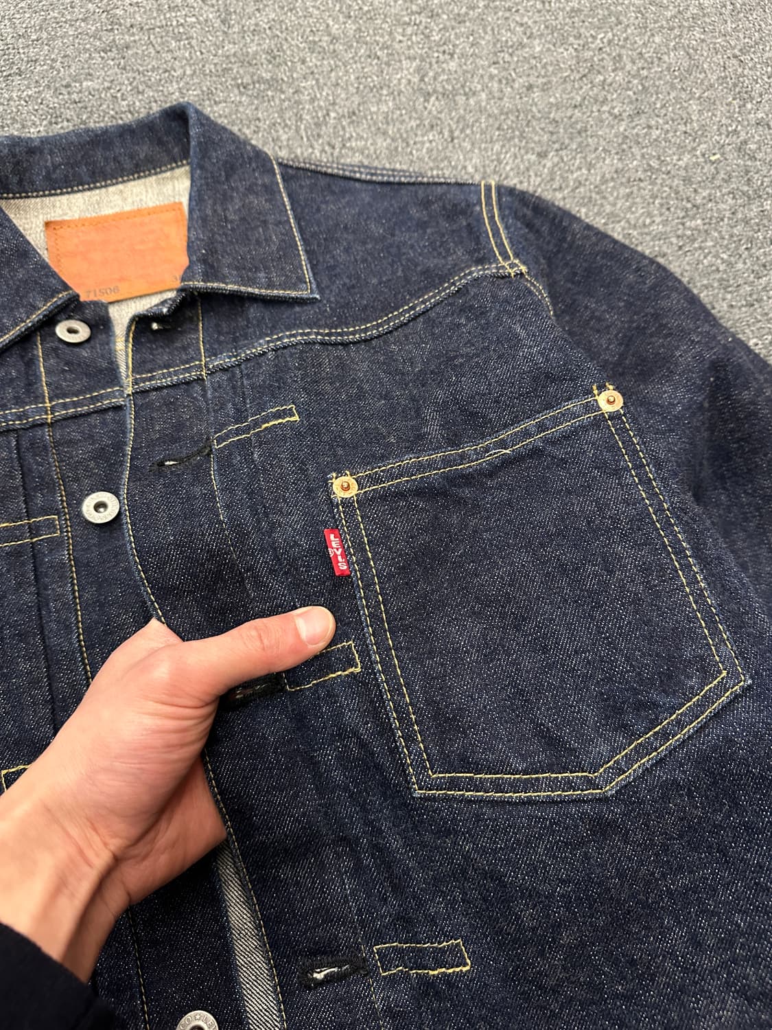리바이스 71506 Type-1 인디고 데님자켓 38 상품이미지4