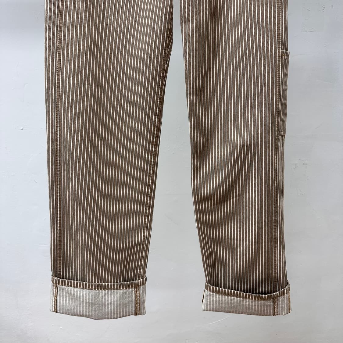 브루넬로 쿠치넬리 남성 스트라이프 워크웨어 팬츠  USA4 J41 상품이미지3