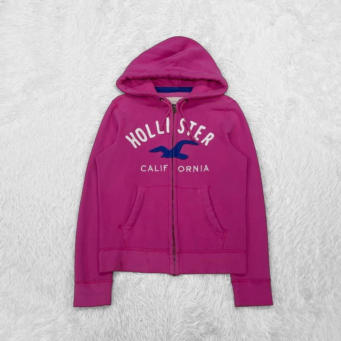 홀리스터 아치 로고 후드집업 핑크 상품이미지2