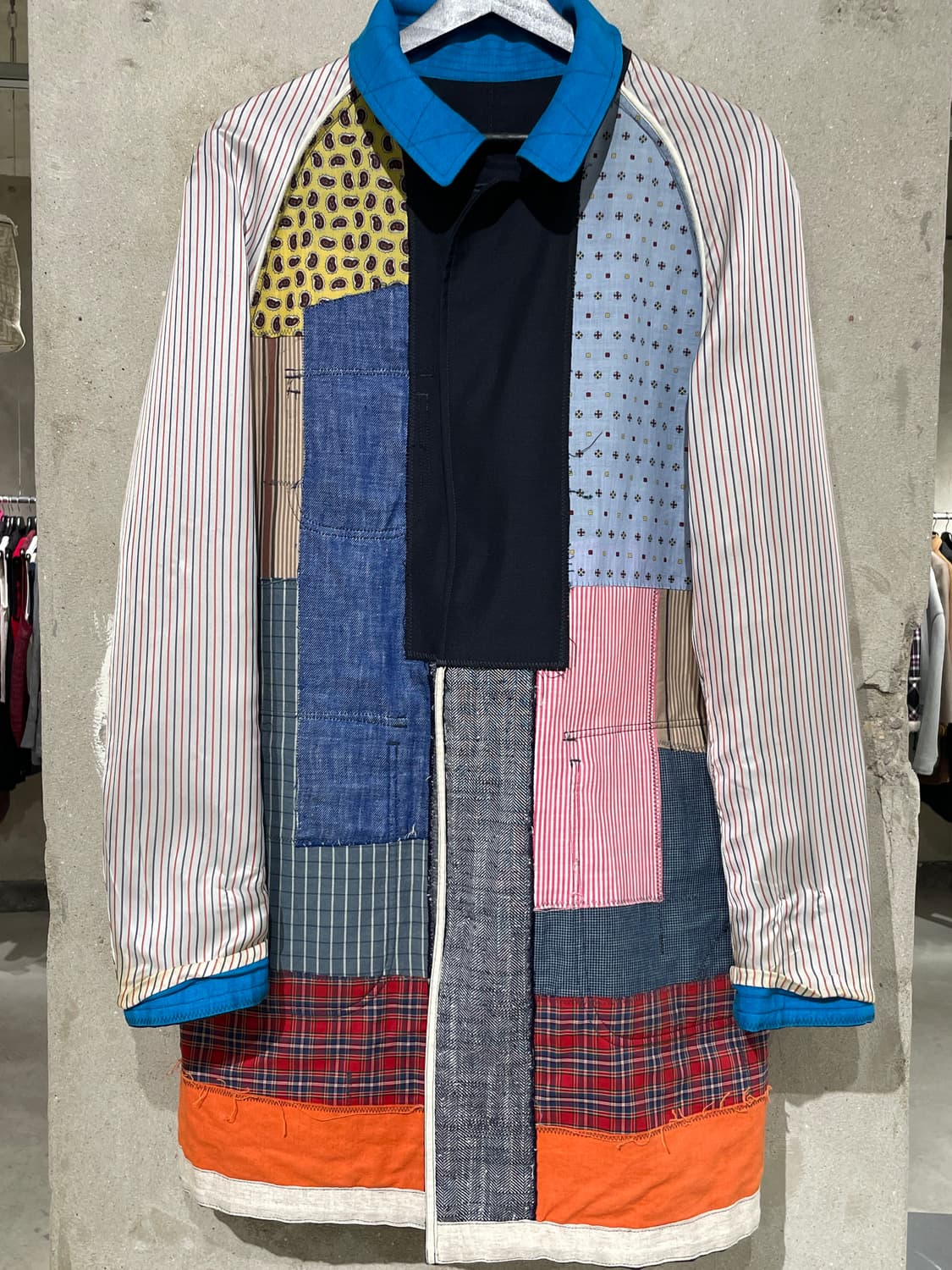 준야 와타나베 맨 패치워크 리버시블 카라넥 숏 코트 상품이미지6