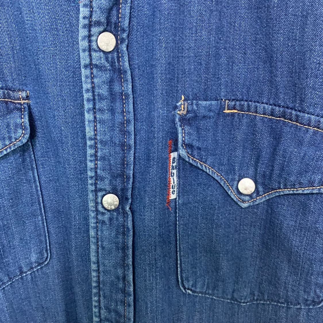 Blue Blue 데님 퀼팅 셔츠 자켓 블루블루 청자켓 빈티지 상품이미지4