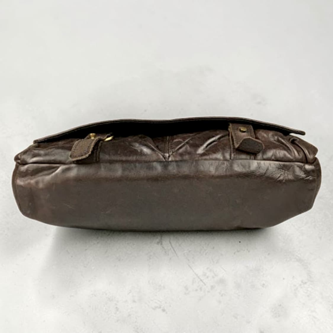 Jas M.B. 쟈스엠비 빈티지 가공 레더 메신저백 이탈리아 장인 포터 상품이미지4