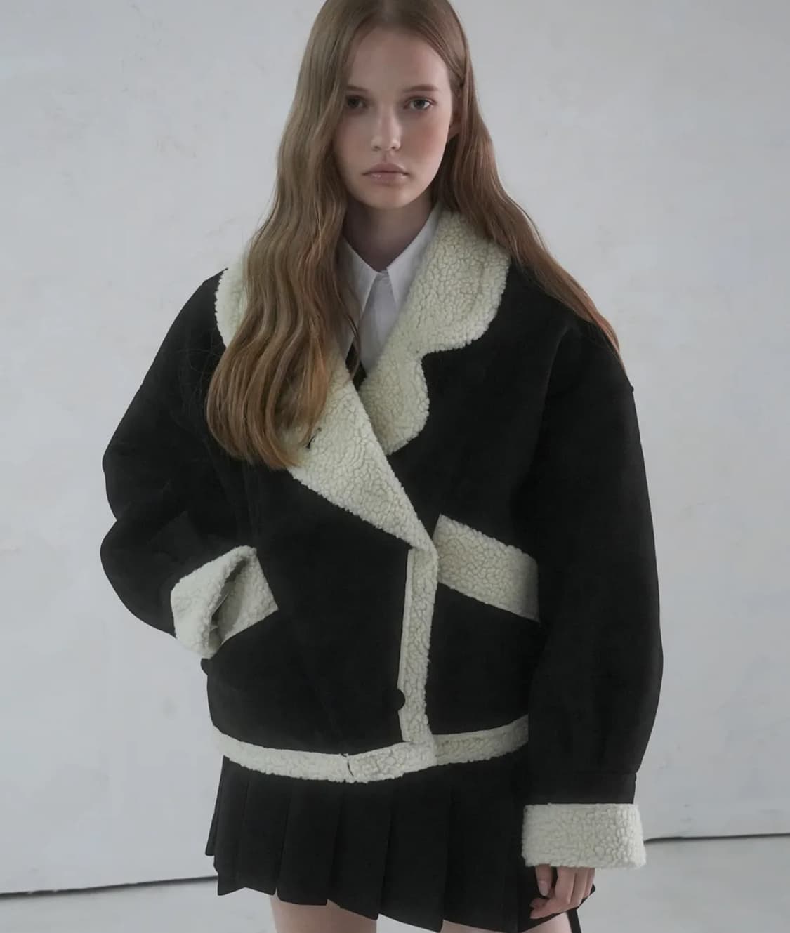 비바셔스 | Fur Suede Jacket BLACK 무스탕 상품이미지1
