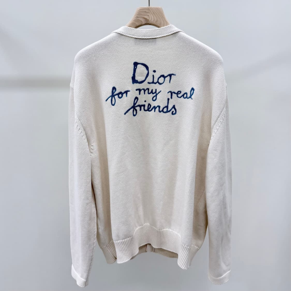 [S급/3XL] 디올 X 힐튼 넬 코튼 자수 블렌드 가디건 화이트 상품이미지5