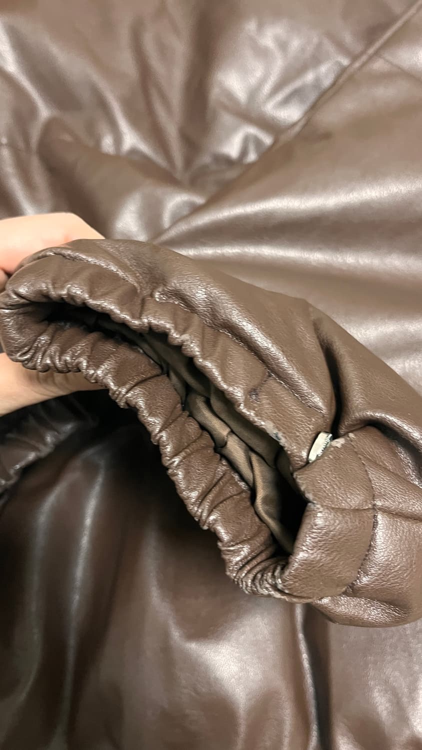 CMNM STUIO 레더패딩 브라운 상품이미지3