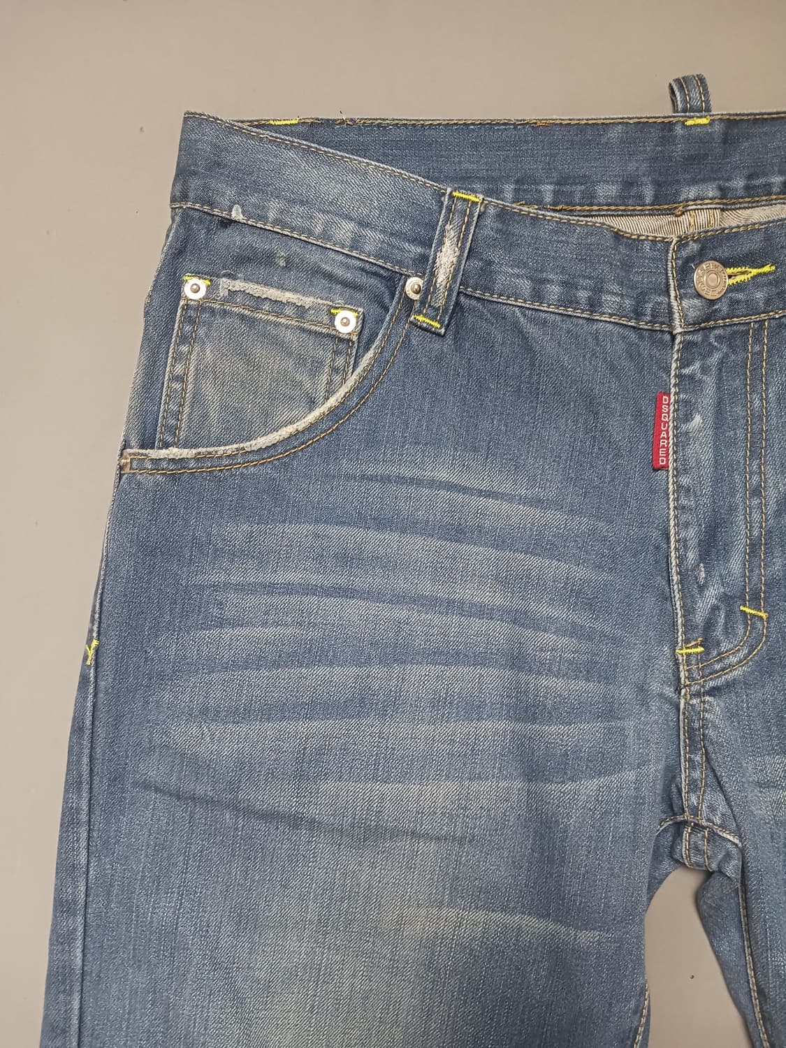 [50] 디스퀘어드2 형광스티치 레귤러진 청바지 34 35 상품이미지2