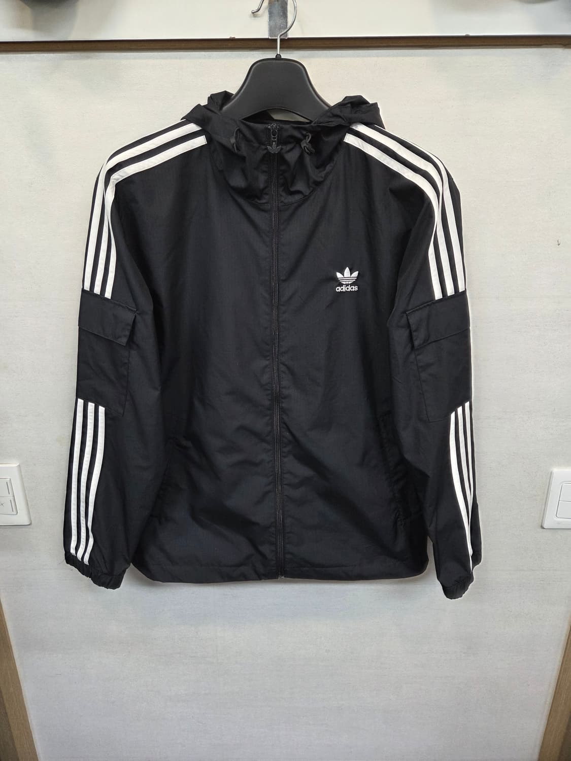 아디다스 삼선 윈드브레이커 fz 후드자켓 L 상품이미지1
