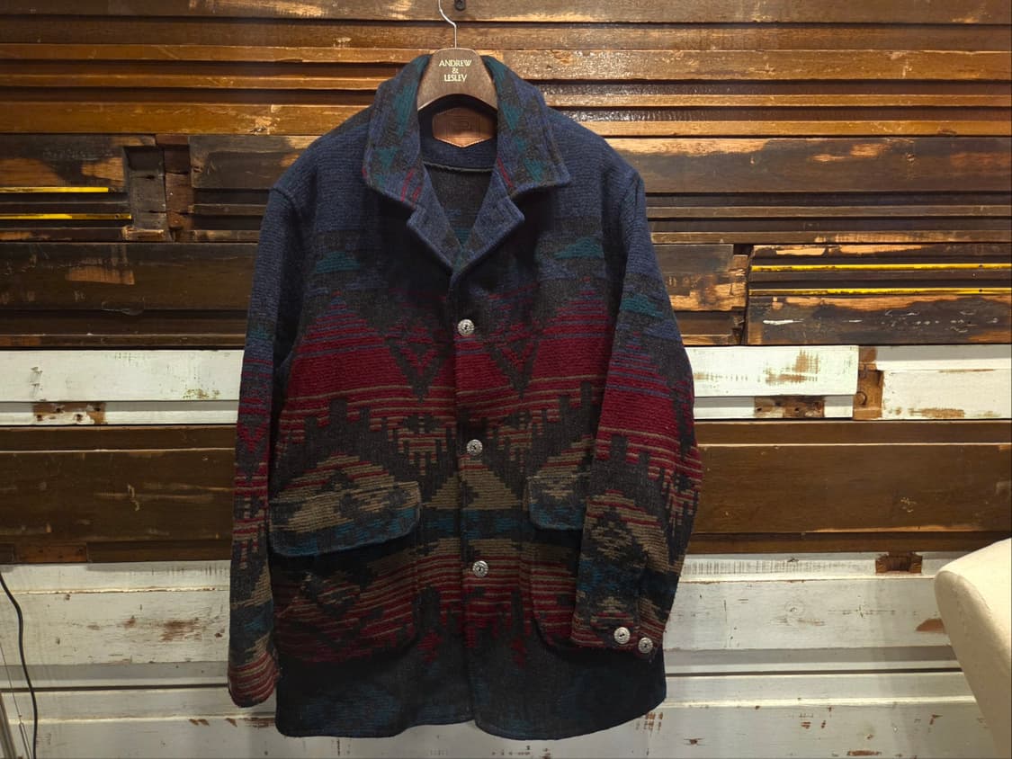 80'S 울리치 나바호패턴 블랭킷코트 상품이미지1