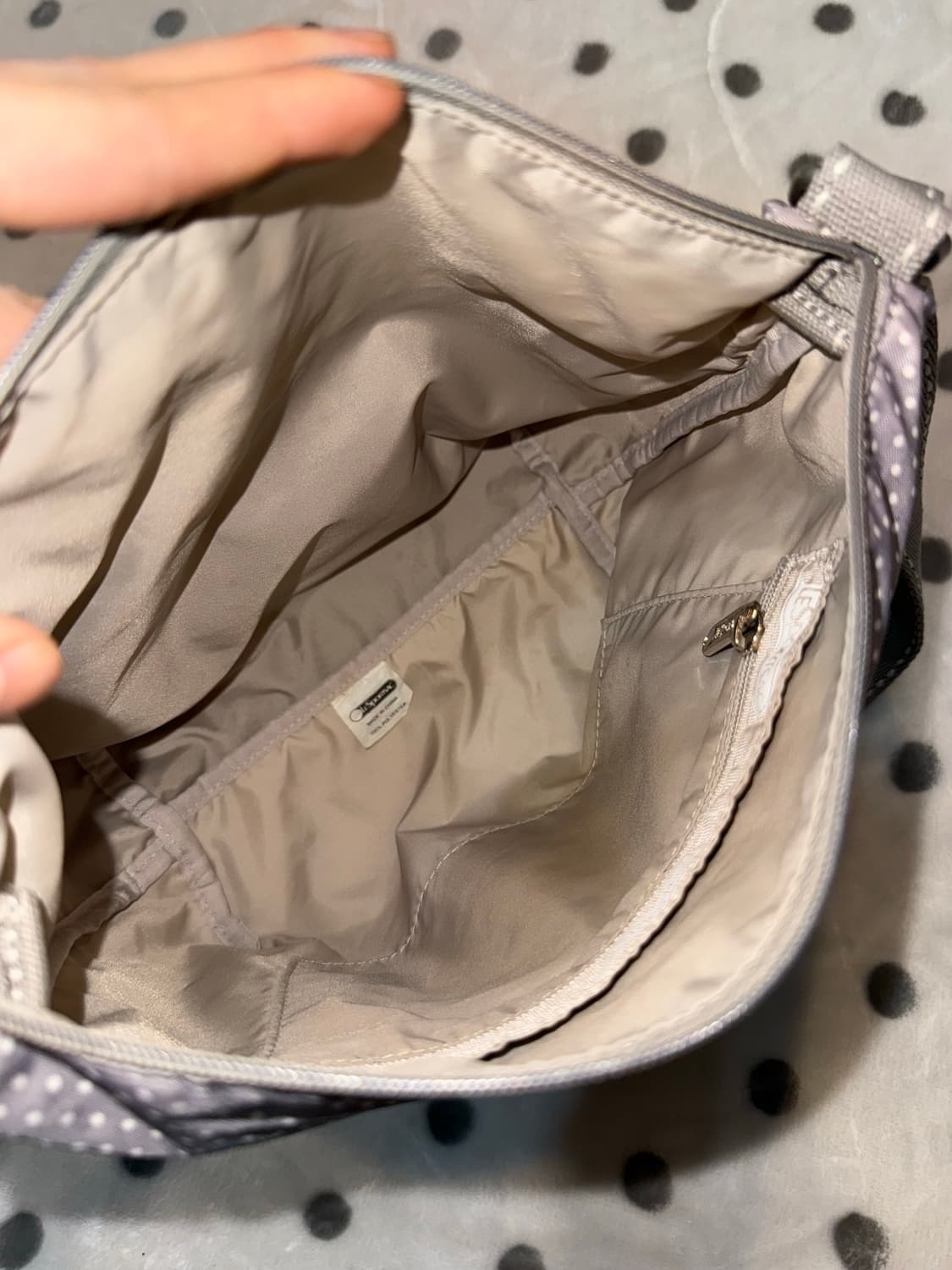 레스포삭 그레이 도트가방 상품이미지3