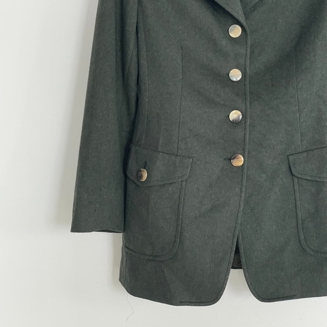 버버리 울 그린 이태리 블레이저 자켓 상품이미지4