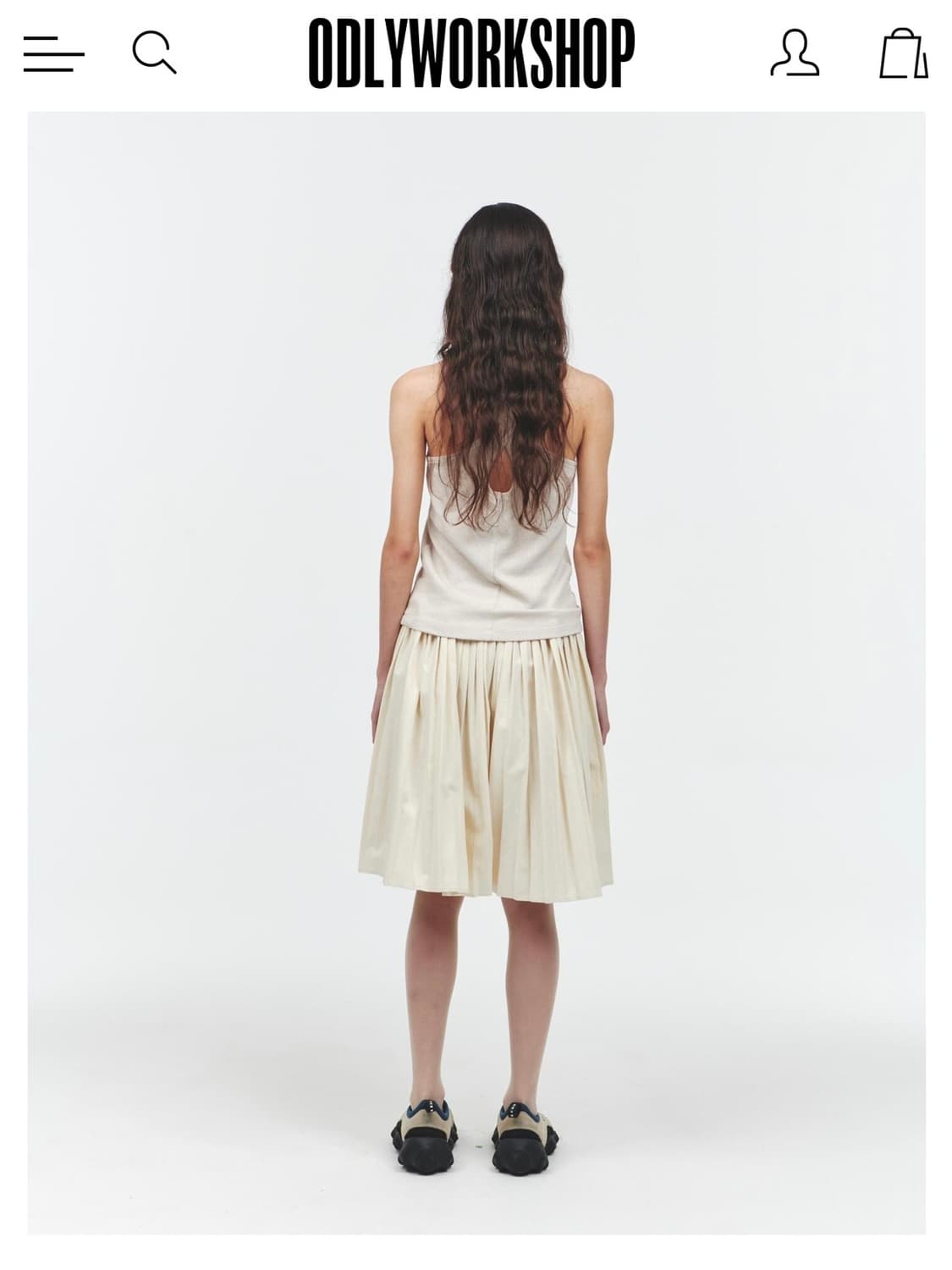 오들리워크샵 ripple pleated shorts 상품이미지3