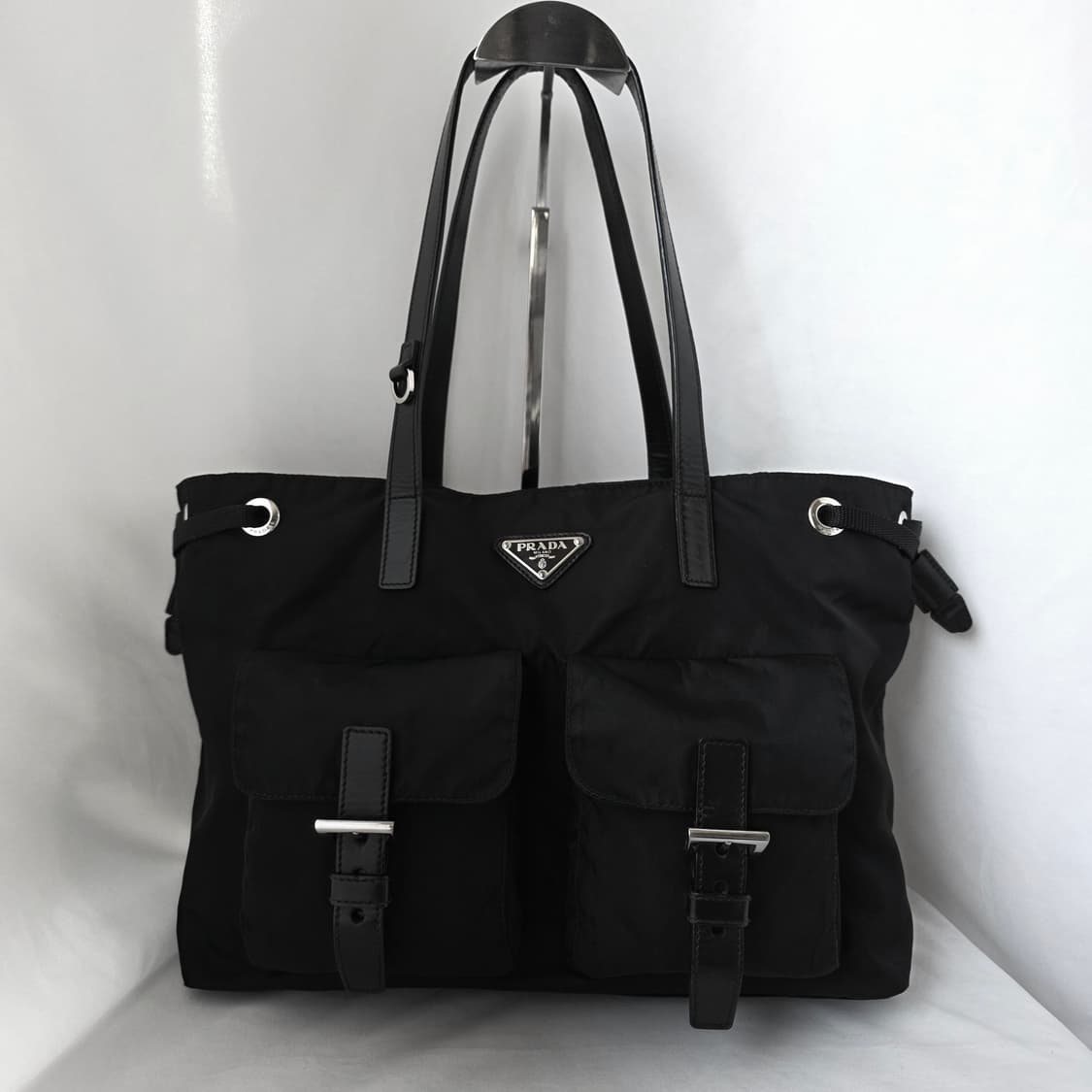 [정품 PRADA] 프라다 투포켓 나일론 숄더백 쇼퍼백 상품이미지1