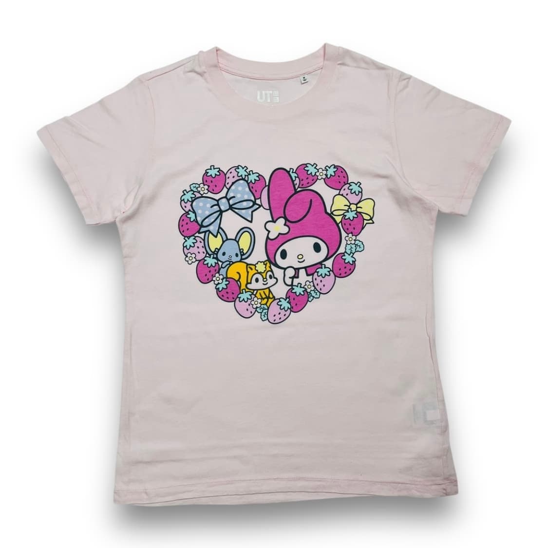 유니클로 마이멜로디 연핑크 키치 반팔 티셔츠 상품이미지1