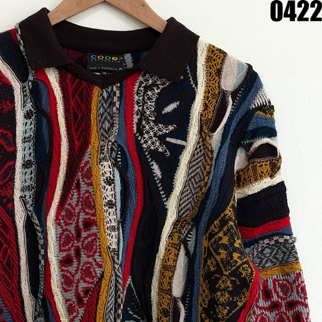 COOGI Australia 울 니트 카라 티셔츠 M 0422 상품이미지2