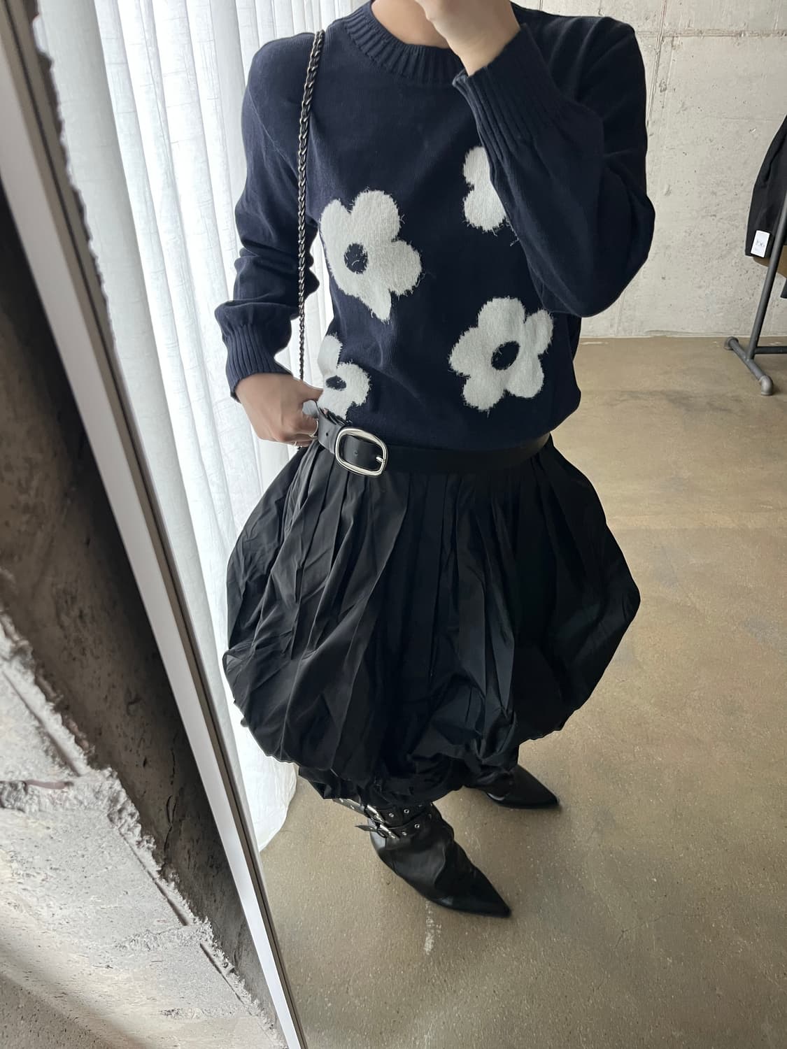 Rene 르네 더블 벌룬 스커트 블랙 상품이미지8