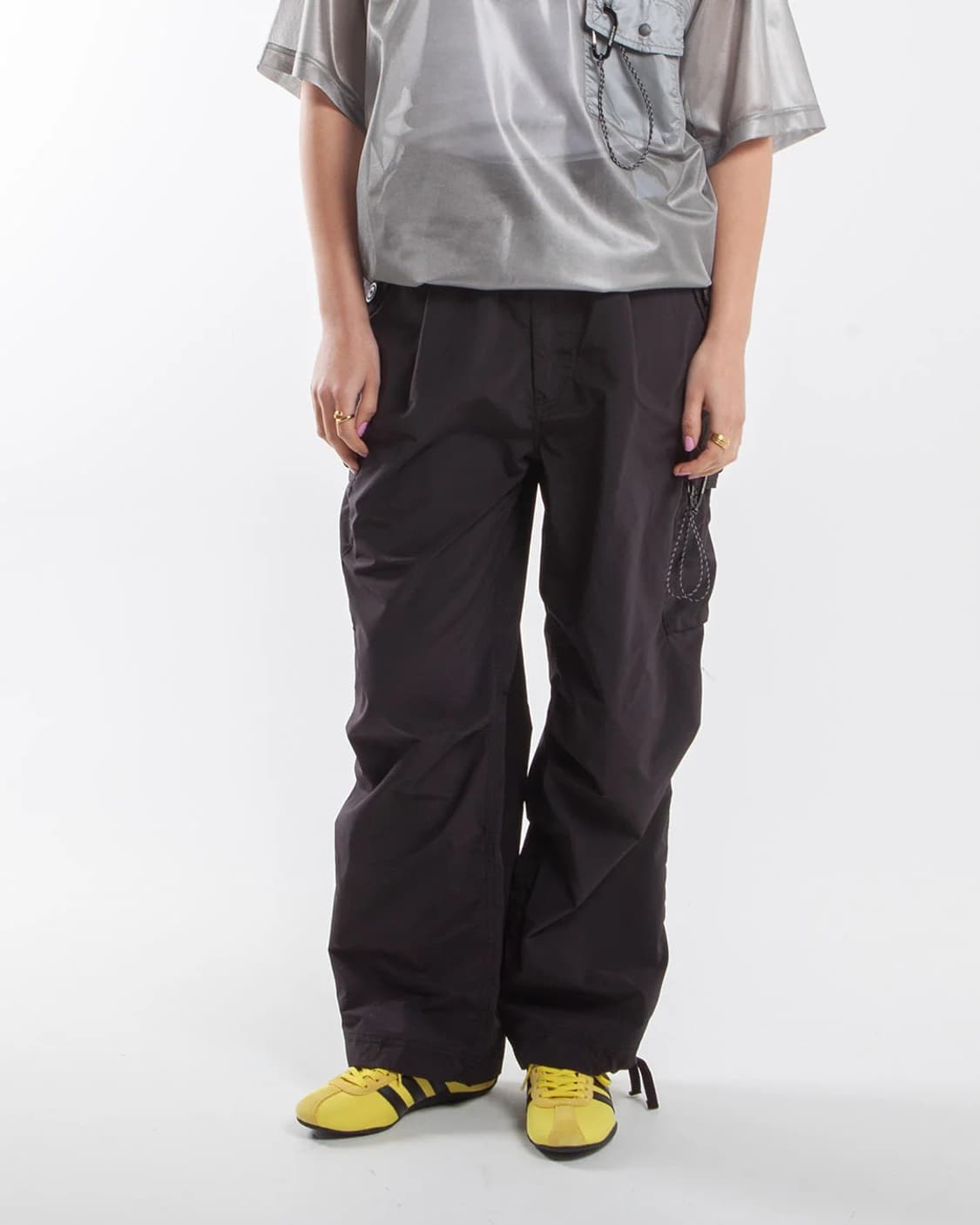 앤드원더 오버사이즈드 카고 팬츠 블랙 상품이미지1
