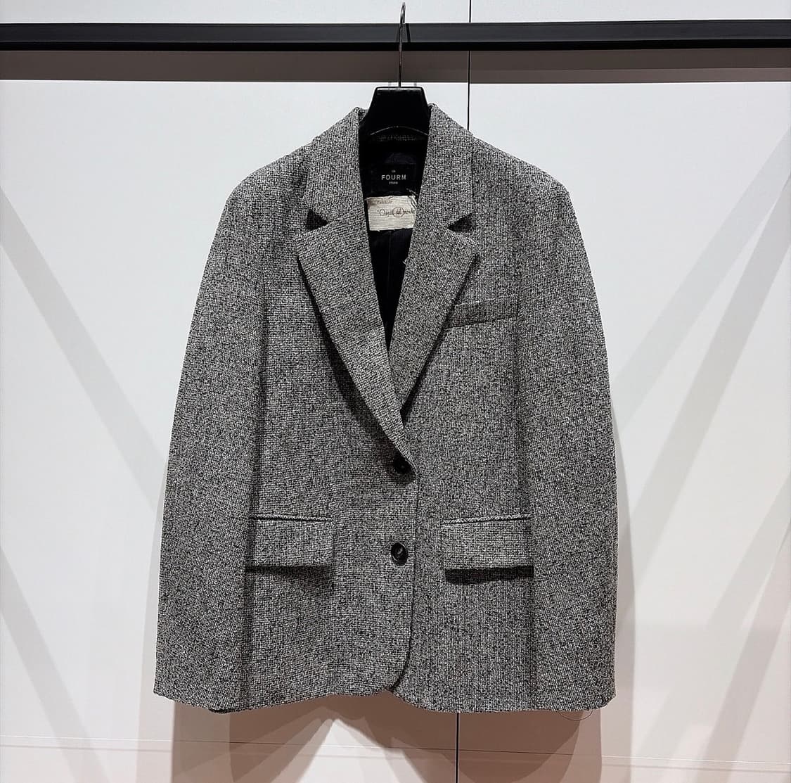 (정품/새상품) 폼스튜디오 여성 그레이 트위드 울 블렌드 자켓 상품이미지1