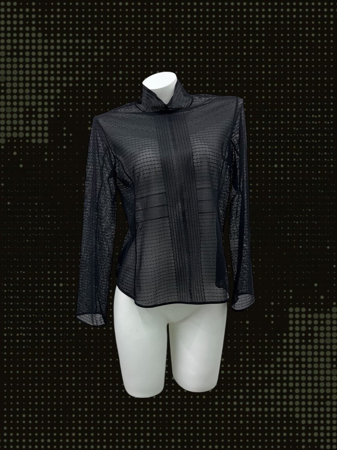 structural stitch mesh turtleneck sleeve 상품이미지5