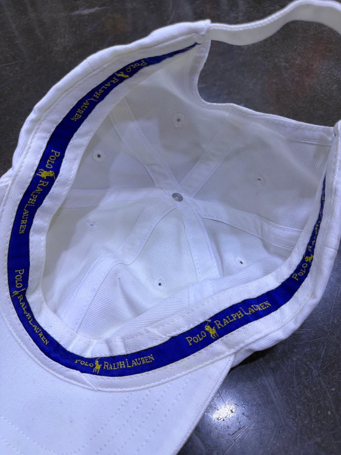 폴로 랄프로렌 빅포니 골드 자수 화이트 볼캡 상품이미지6