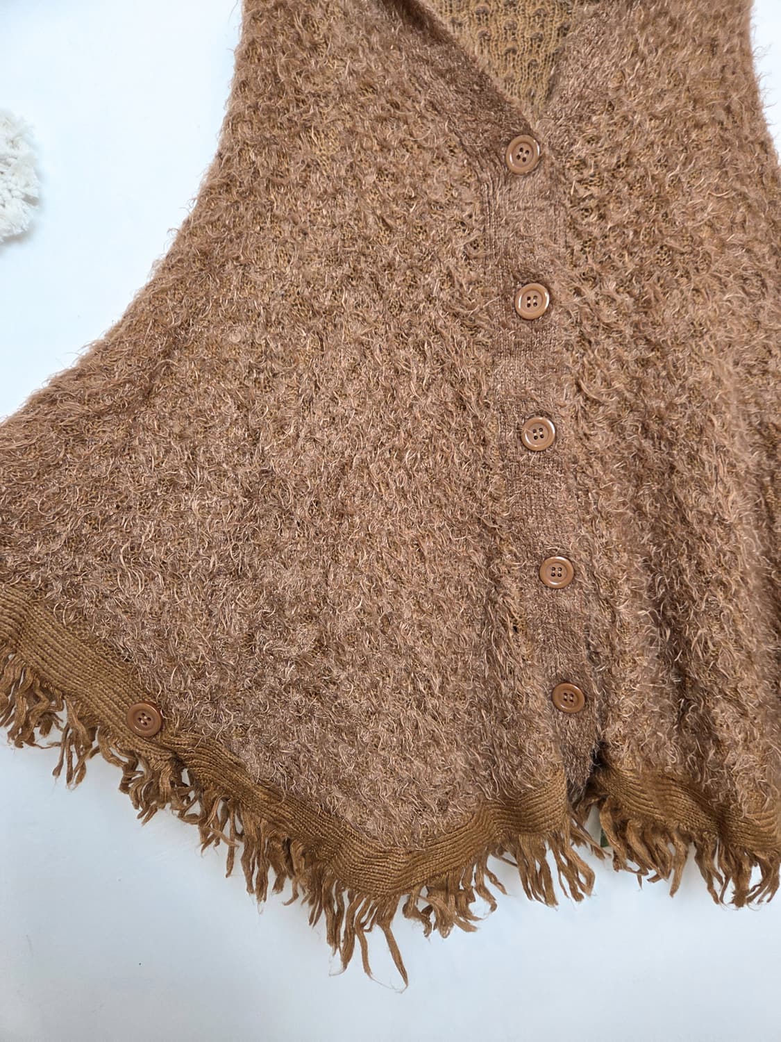 테디베어 후드 케이프 가디건 상품이미지3