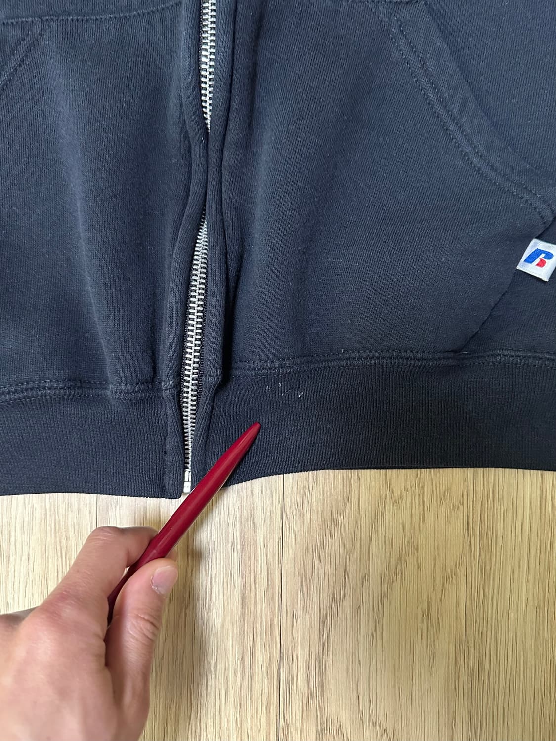 빈티지 러셀 후드집업 블랙 L 상품이미지8