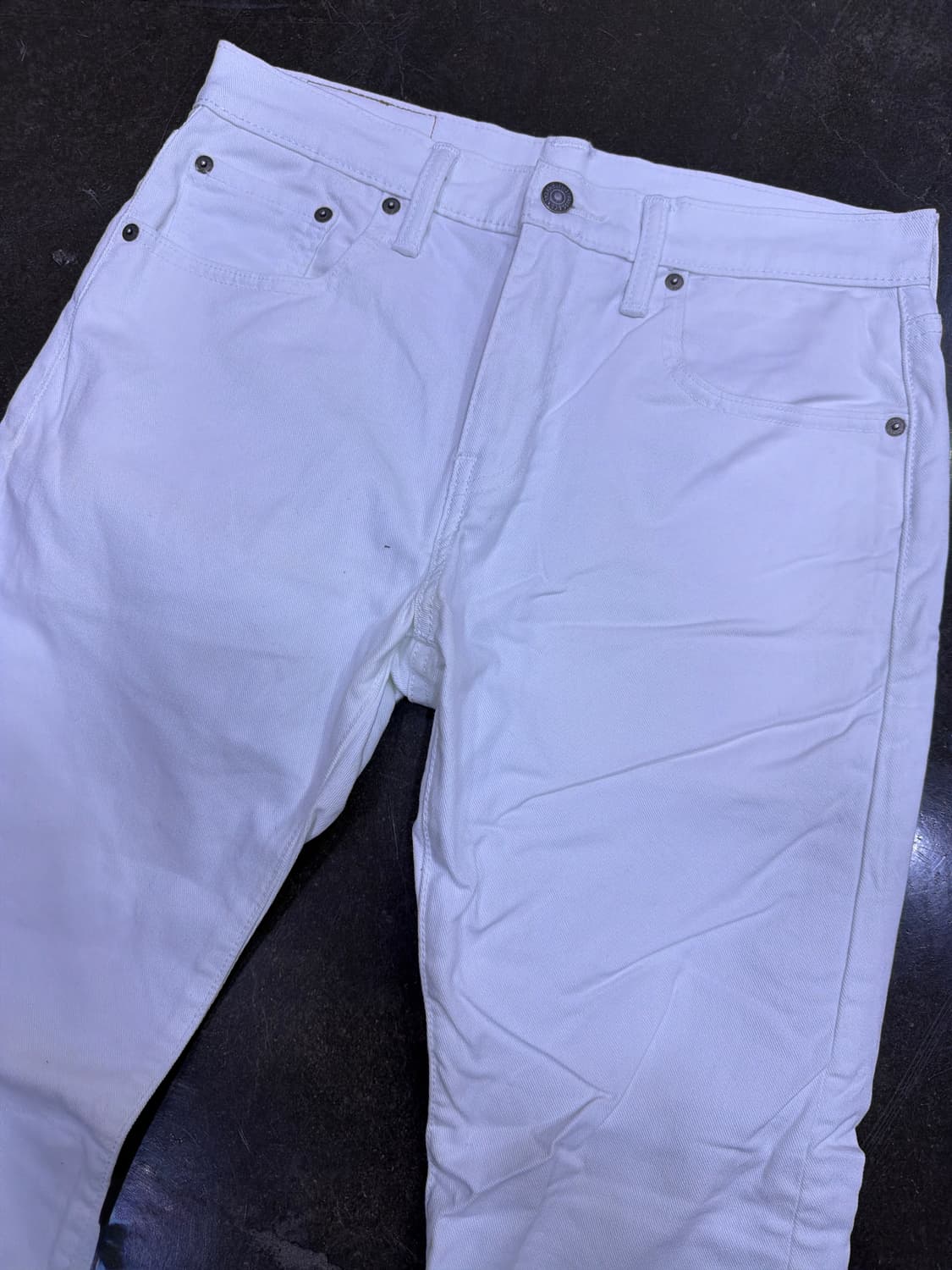 리바이스 502 레귤러 테이퍼드핏 화이트진 데님팬츠 30 상품이미지3