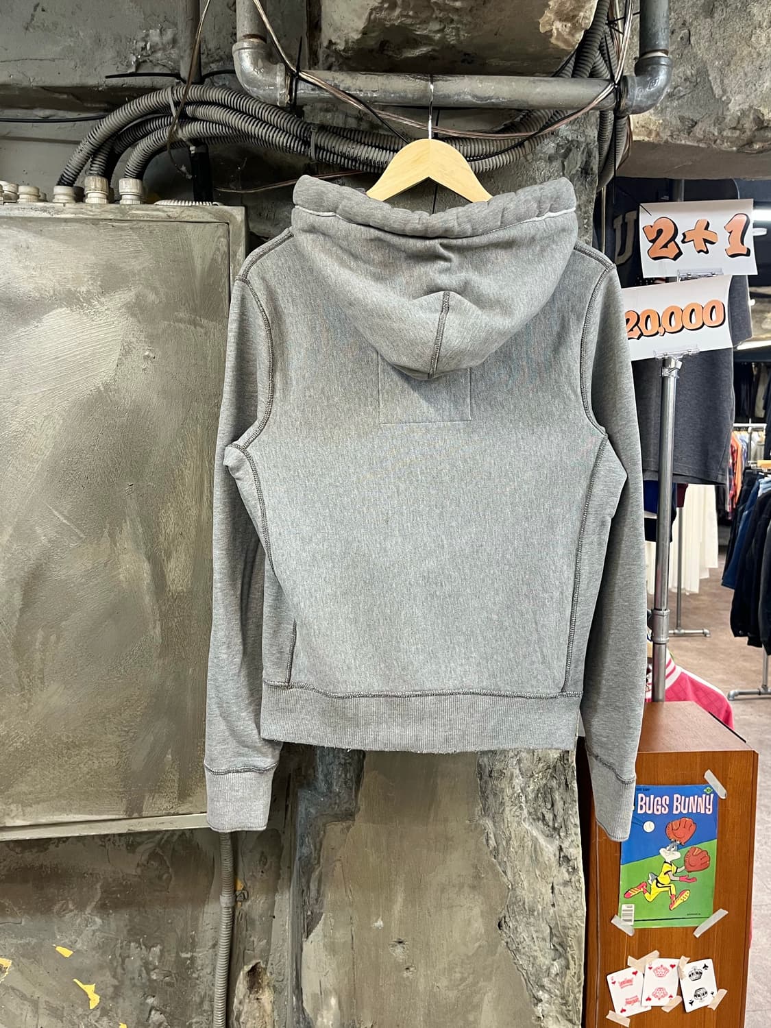 아베크롬비 기모 후드티 그레이 S #csz4165 상품이미지2