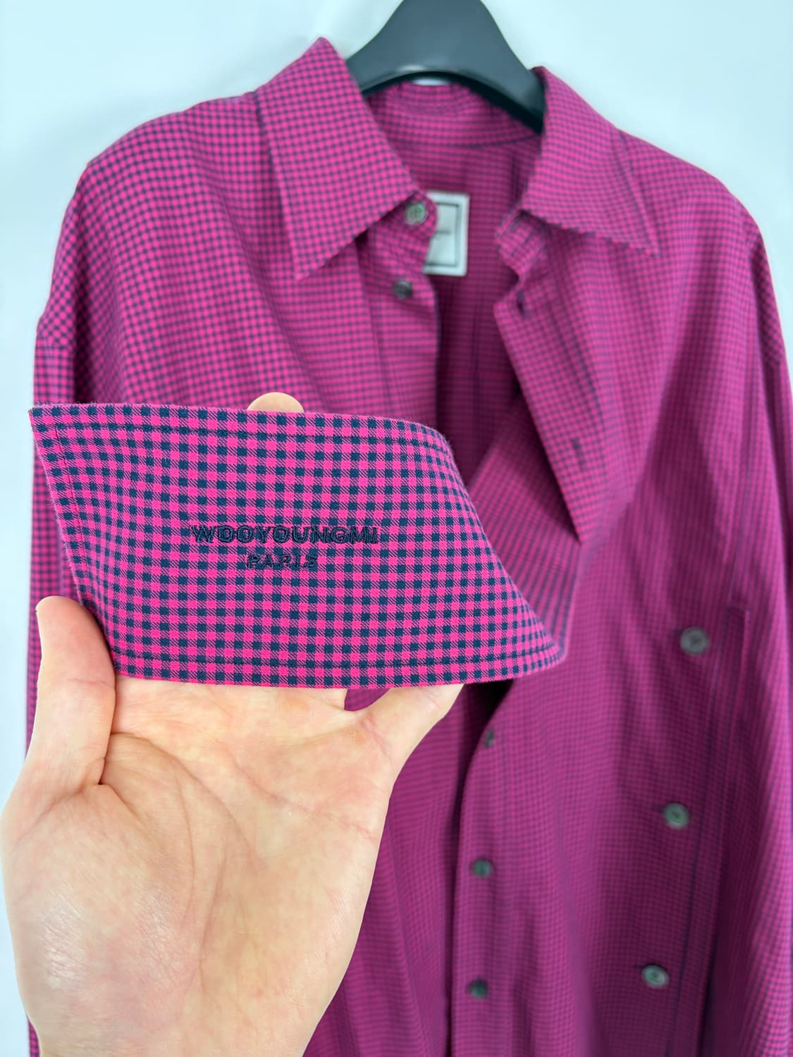 a185) 우영미 20fw 깅엄 체크셔츠 상품이미지6