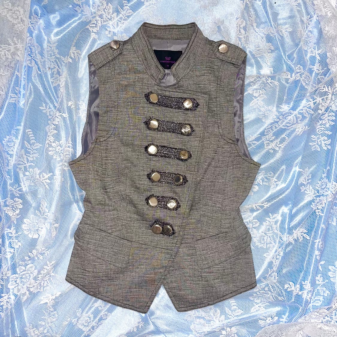 Vintage napoleon jacket 나폴레옹 베스트 자켓 그레이 상품이미지2
