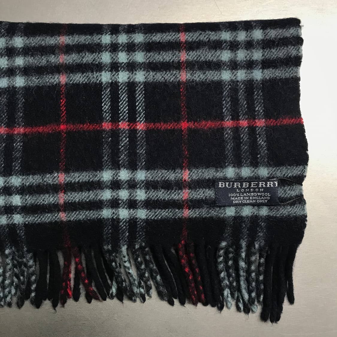 버버리 정품 램스울 머플러 네이비 상품이미지3