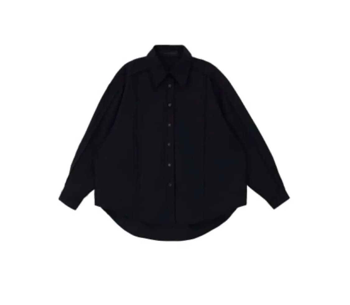 (새상품) 트리밍버드 Pinched Seam Shirts,블랙 상품이미지4