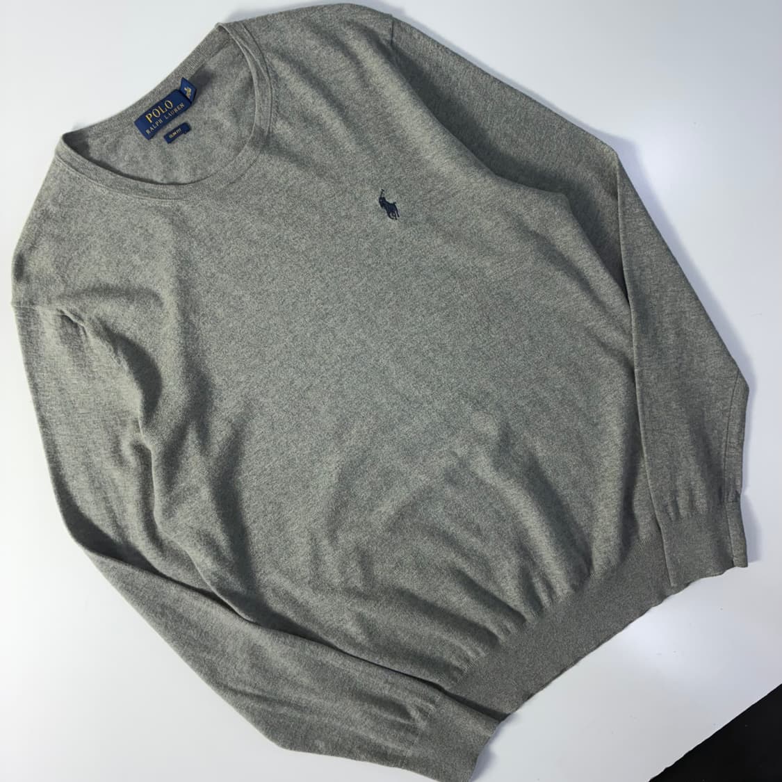 Polo  폴로 랄프로렌 자수 코튼 그레이 니트   상품이미지2