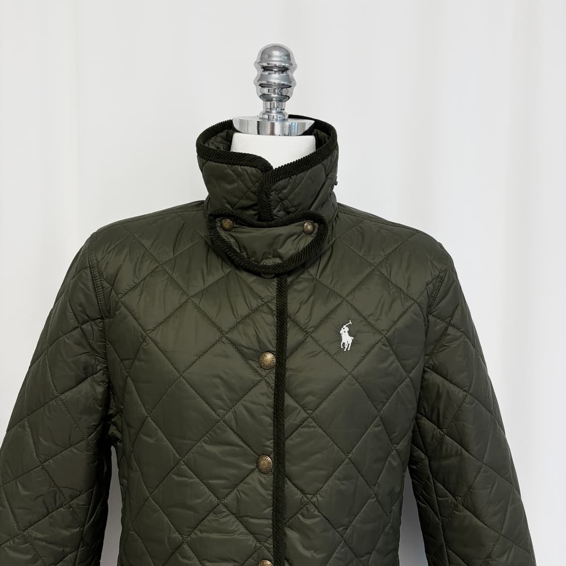 정품QR택)폴로 랄프로렌 퀼팅 자켓 카키색 상품이미지8
