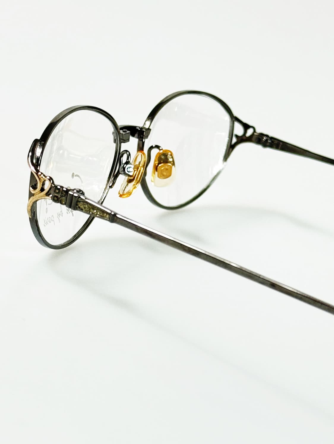 90s CAREER 건메탈 슬림 오벌 프레임 빈티지 안경 상품이미지4
