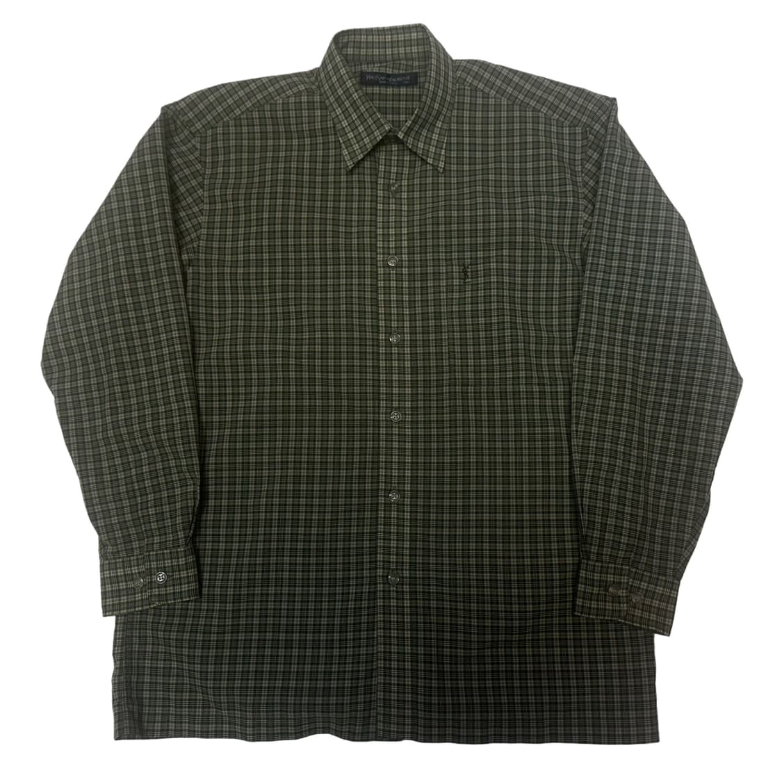 입생로랑 뿌르옴므 그린체크셔츠 95 상품이미지1