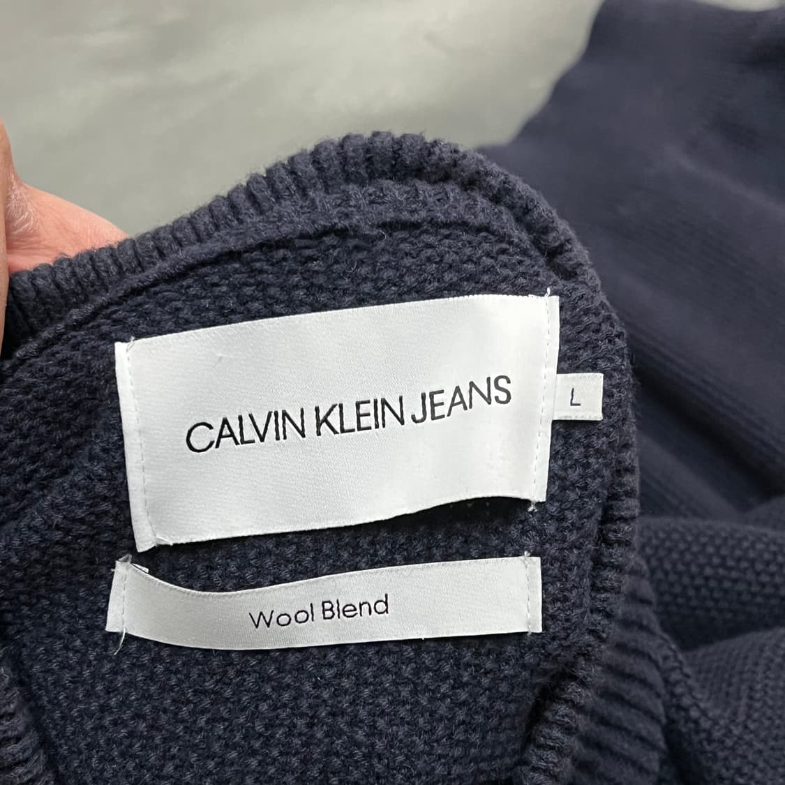  캘빈클라인 자수 니트 집업 y14773 상품이미지6