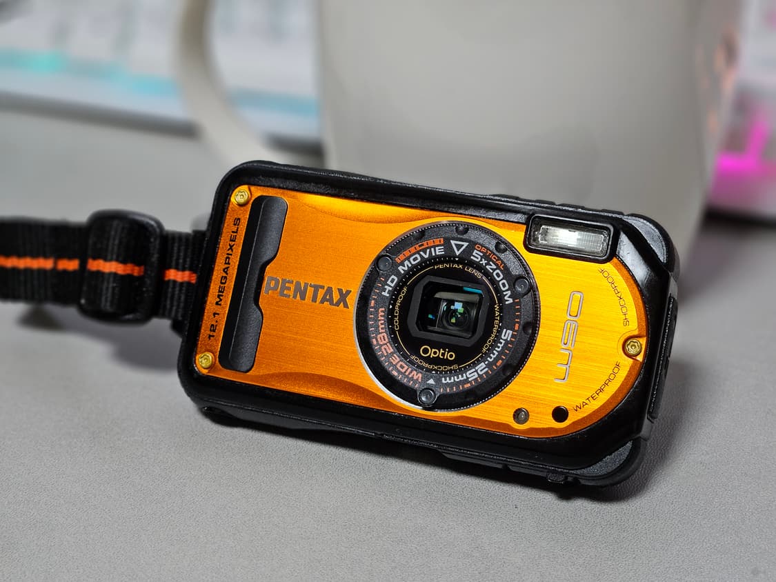 펜탁스 옵티오 W90 오렌지 고프코어 감성 디카 상품이미지3