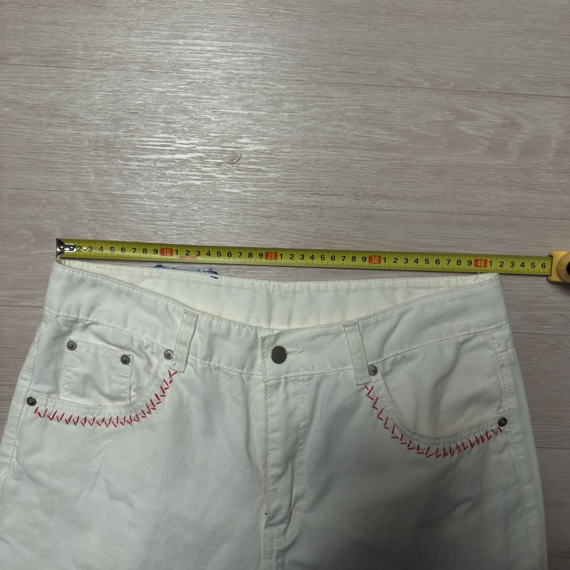 썬번(sunburn) x 헤르시(hernc) 화이트 데님 상품이미지5