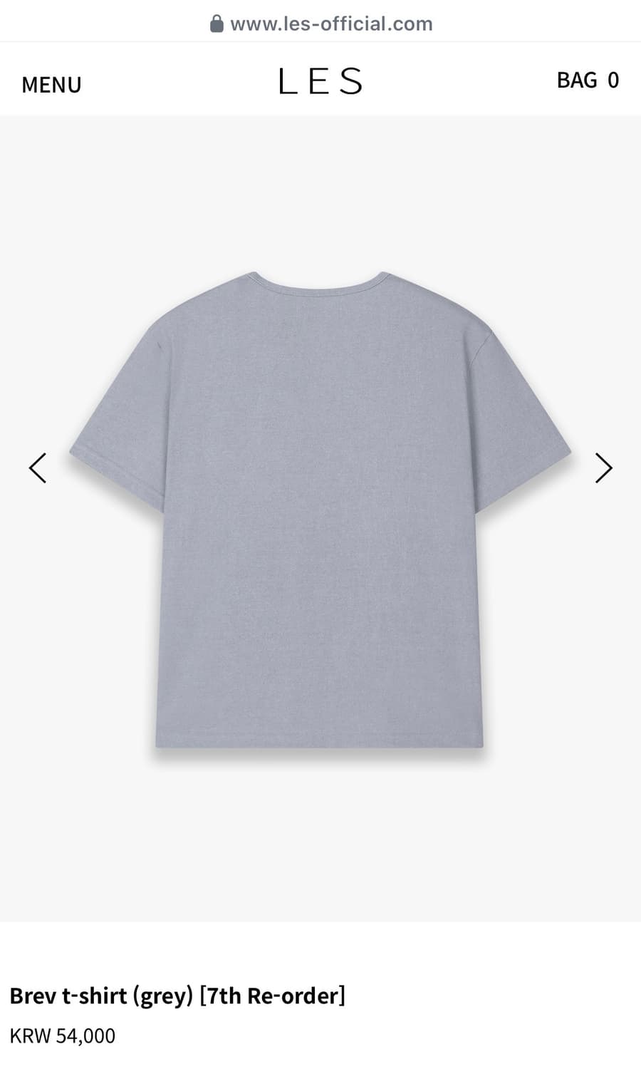 Brev t-shirt (grey) 1사이즈 상품이미지2