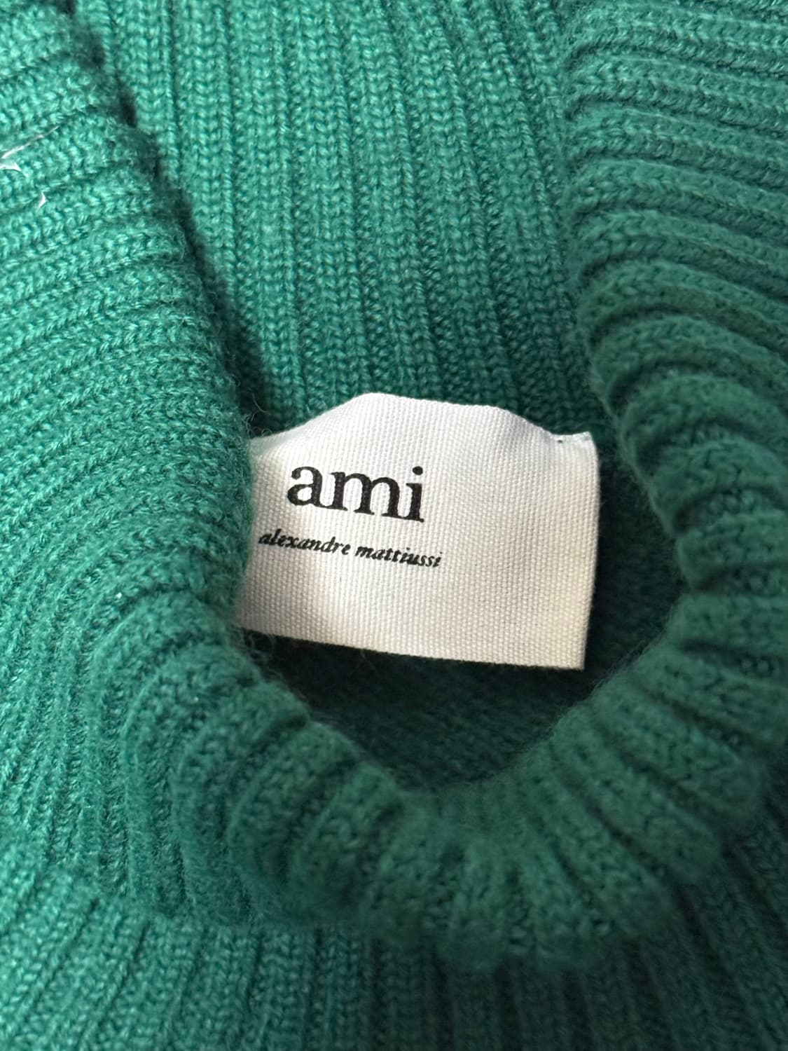 아미 빅 하트 인타르시아 터틀넥 그린 L 상품이미지2