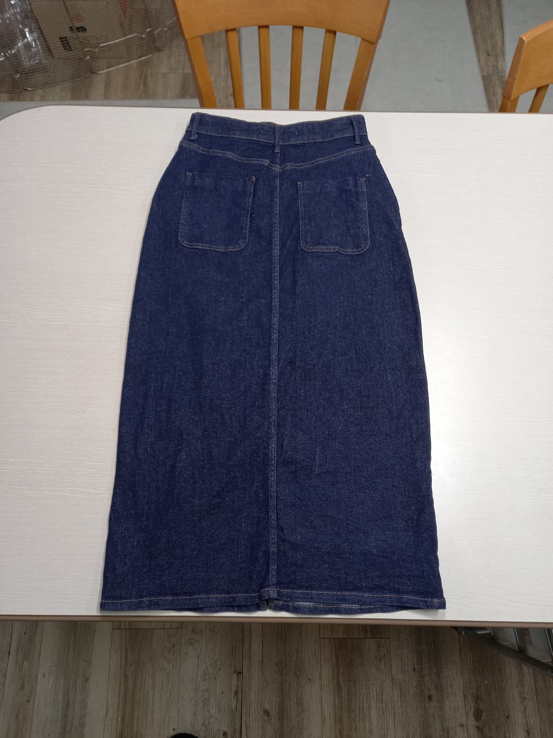 26 ZARA 스판 데님 롱스커트 진청 26-606 상품이미지2