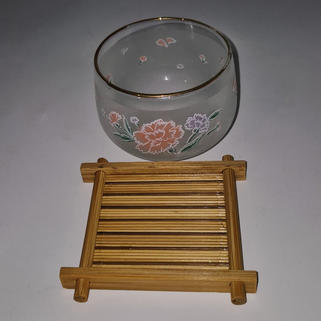 80s 카메이 불투명 카네이션 글라스&냉차 1세트 상품이미지8