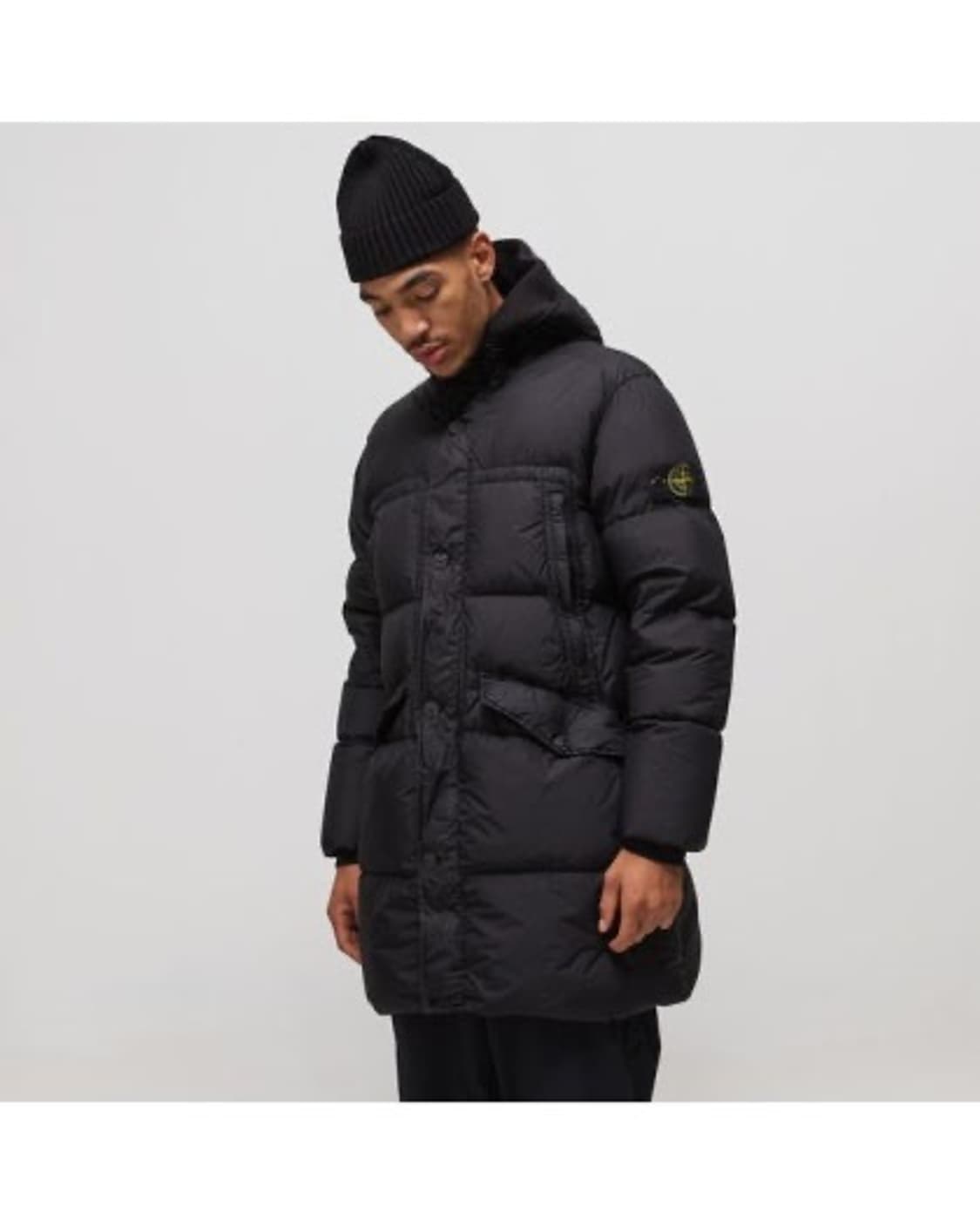 (A+/M) / 스톤아일랜드 크링클랩스 후드 롱 다운 패딩 블랙 상품이미지10