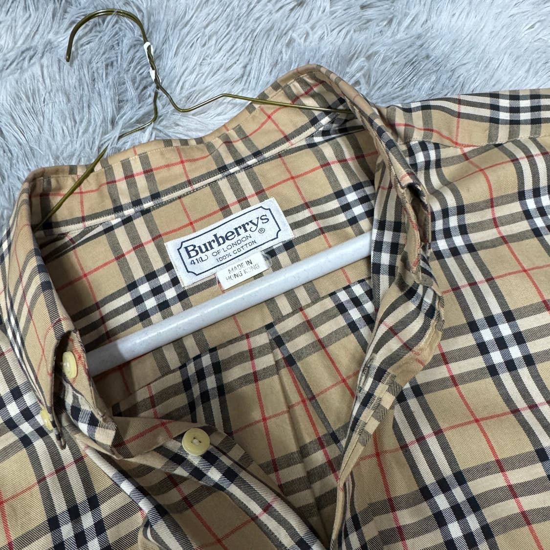 버버리 체크남방 정품  41L사이즈 상품이미지3