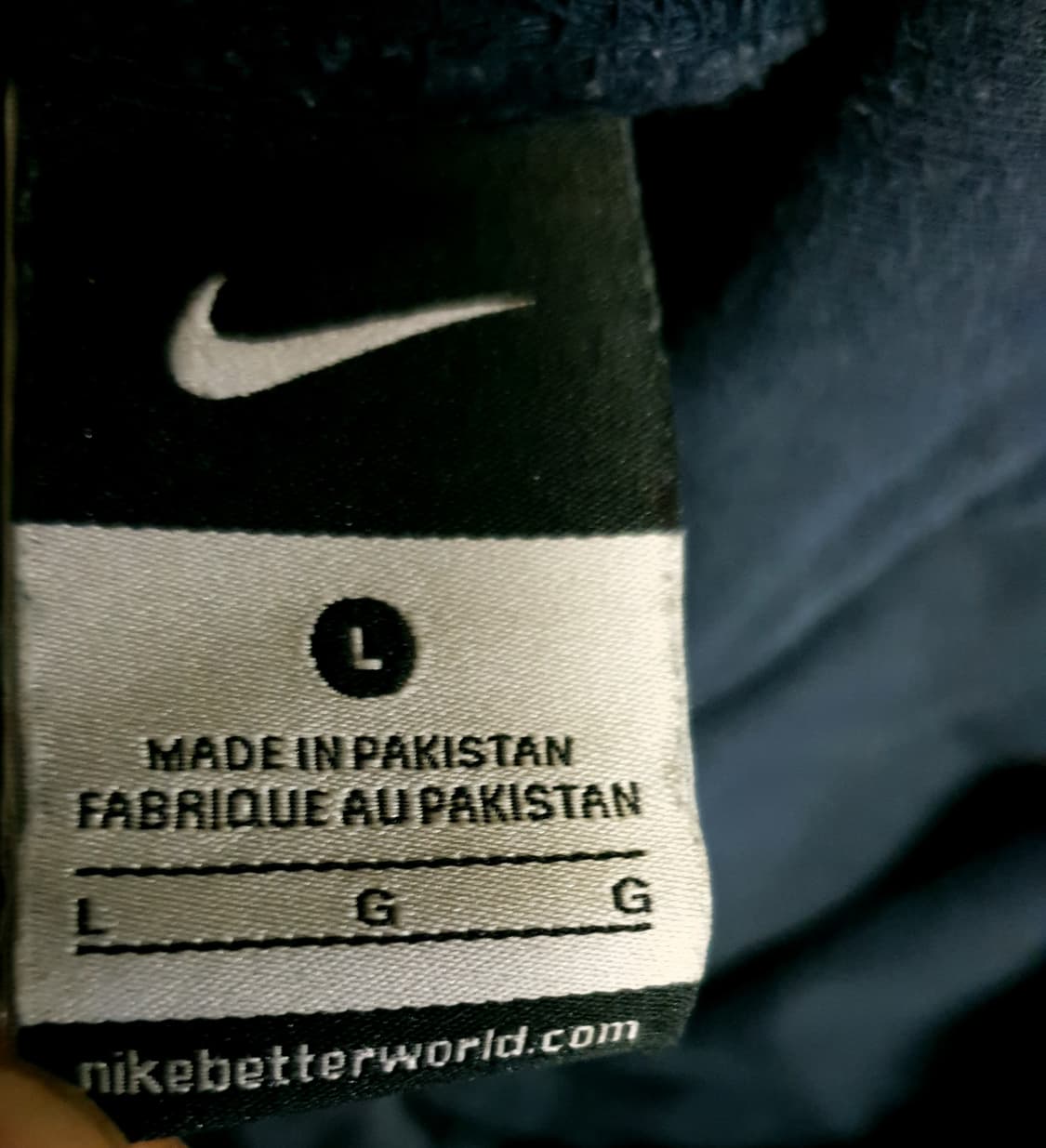 (빈티지) 나이키 솔스우시 올드스쿨 택 후드티 워시드 네이비 (L) 상품이미지4