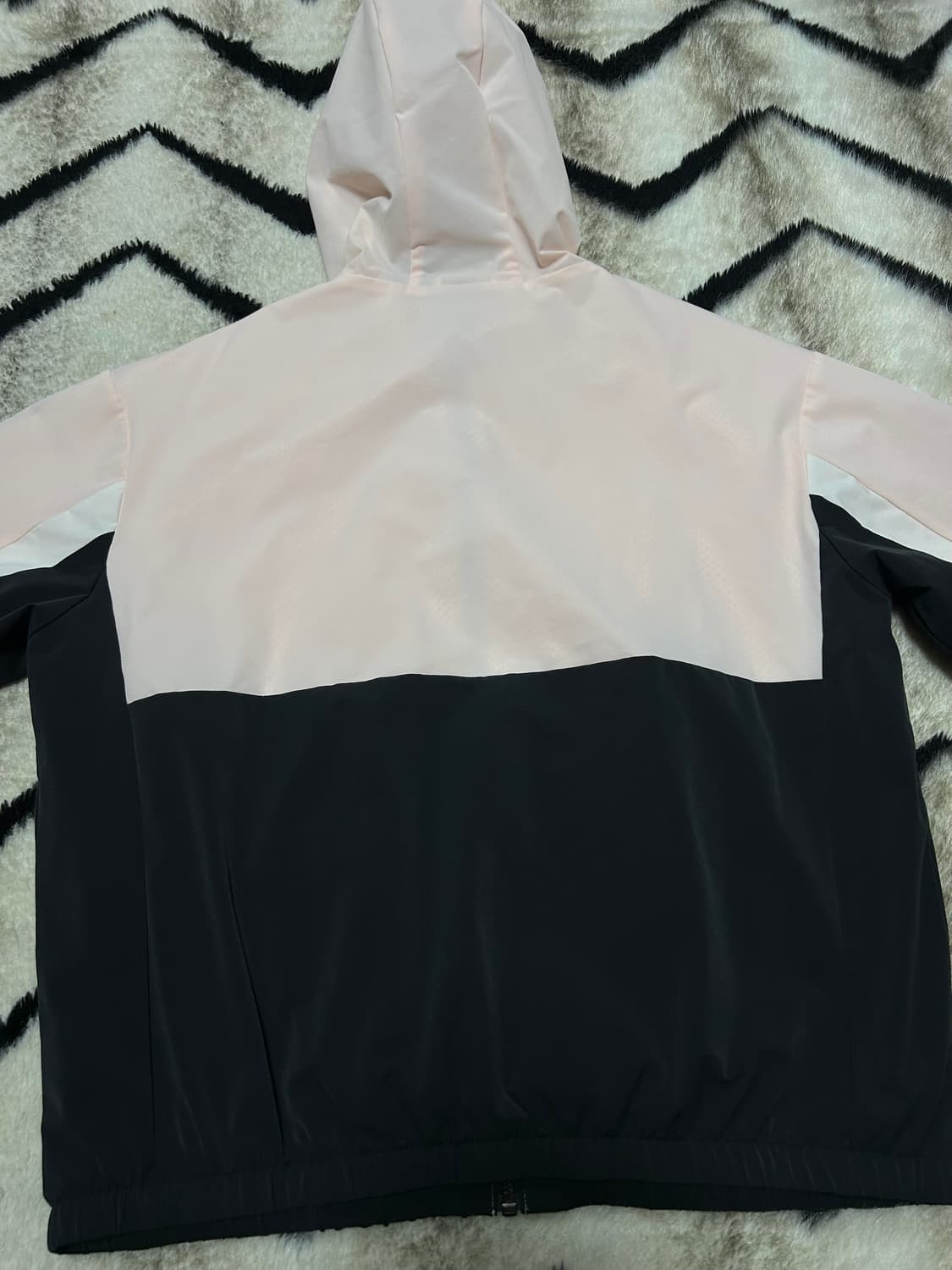 [S]아디다스 퓨처 아이콘 후드 바람막이 자켓/핑크블랙 상품이미지5