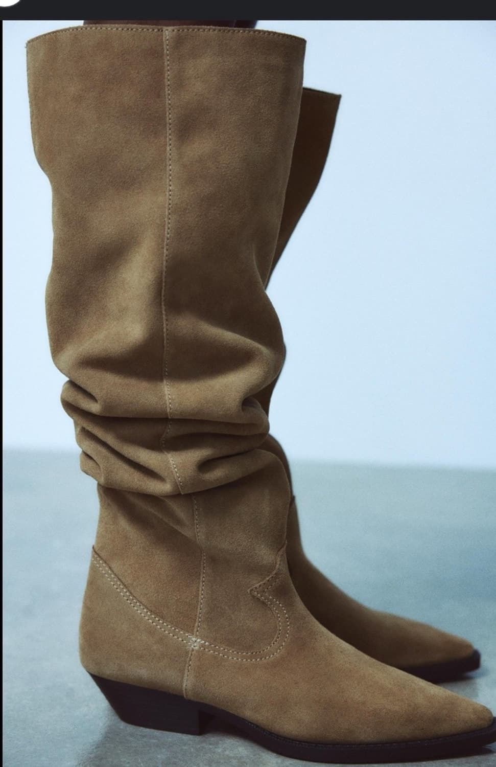 자라 오버사이즈 카우보이 스웨이드 부츠 상품이미지2